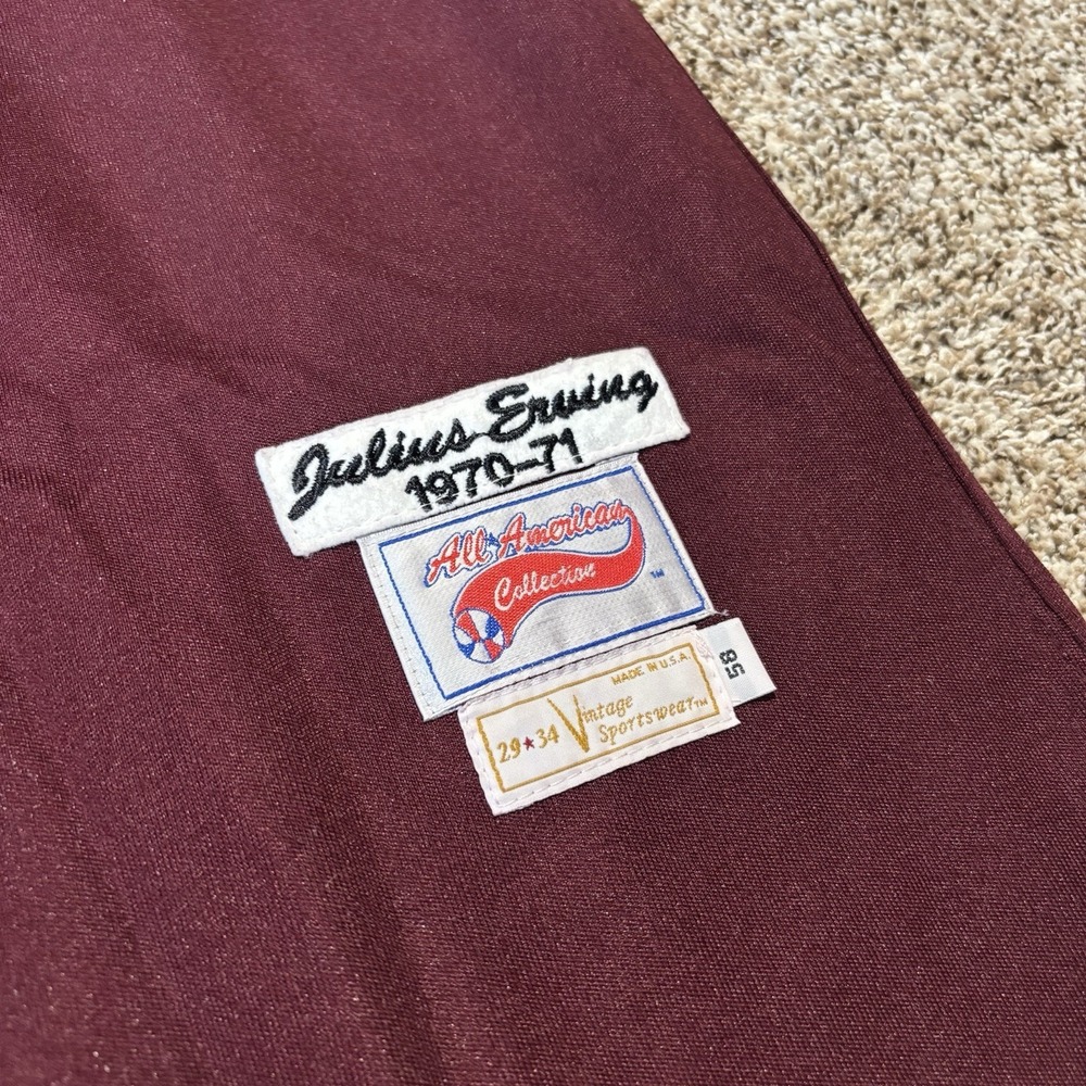 Vintage UMass Julius Erving Basketball Jersey Men's 58 Stitched College RARE Dr - Picture 6 of 9